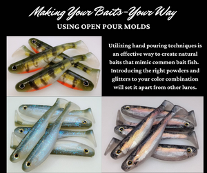 Soft Plastics Mold for 3.8 inch Swimbait paddle tail soft lure - 1 Cavity  Mold. Bugmolds USA offers a high quality stone mold for soft plastics  fishing baits. This mold is a