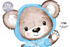  This bear can be used for Boy baby shower, can be used for birthdays, nursery wall decor, table decorations to create guest book designs, invitations, etc. 
Can be used as sublimation/transfer image, clip art, decoration.
Size: bear is approximately 12"" high.
File format: baby bear PNG file with 300 dpi, transparent background.