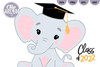 Graduation Elephant SVG Clip Art vector sublimation. 
Girl Elephant in hat, Boy Elephant wearing hat.
Graduate Elephant with black graduation cap vector file to create graduation gift for the class of 2022 of any school.
You will get:
1 boy elephant wearing a graduation cap
1 girl elephant with a graduation cap
1 Class of 2022 text
Size: each elephant is 12"""" high (for PNG files). The rest is scalable for bigger or smaller versions.

File formats: SVG (layered cutting file for Cricut, Silhouette, etc), EPS vector file, PNG file (for image transfer or sublimation) clip art, DXF file for Autocad.