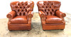 American Heritage Birmingham Barrel Tufted Chair and Ottoman