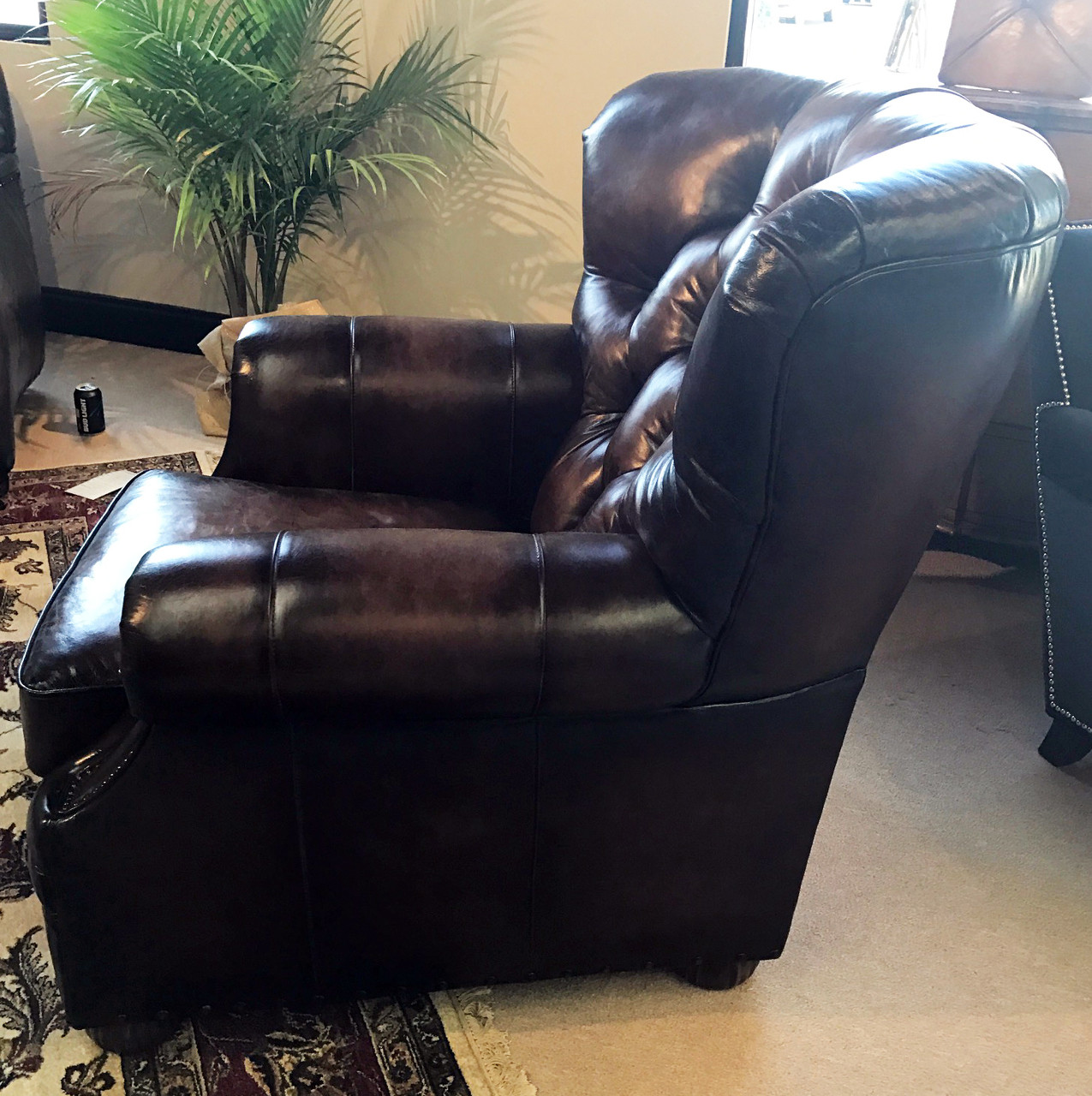 brown leather chair gumtree