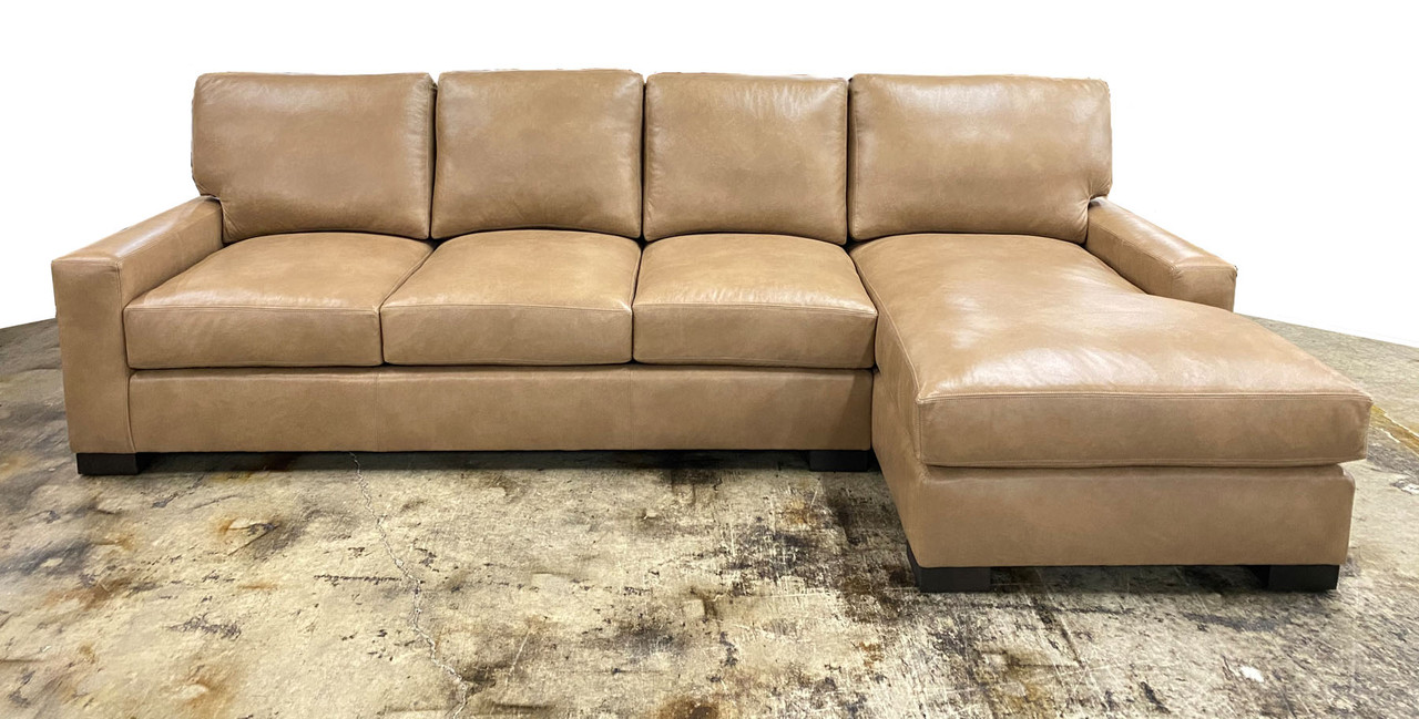 City Wrangler Leather Sofa, American Heritage Custom Leather-Made in the  USA 