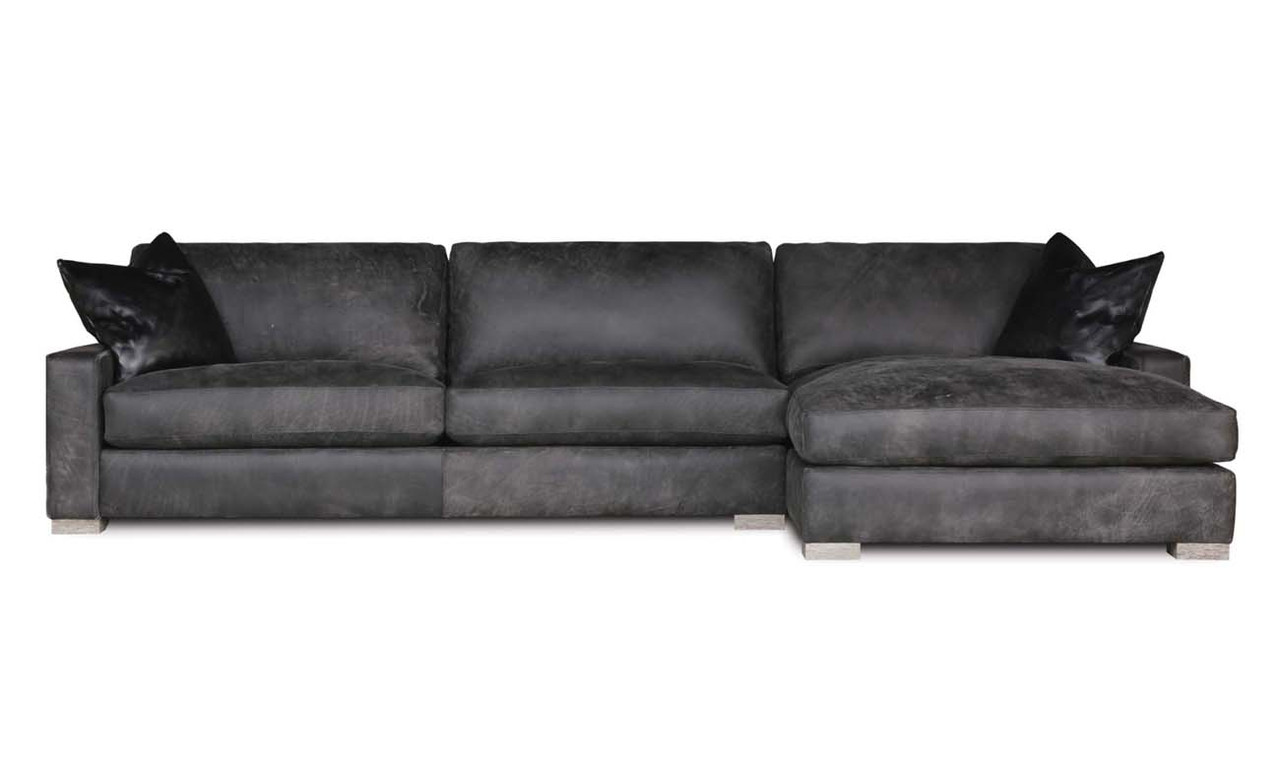 City Wrangler Leather Sofa, American Heritage Custom Leather-Made in the  USA 