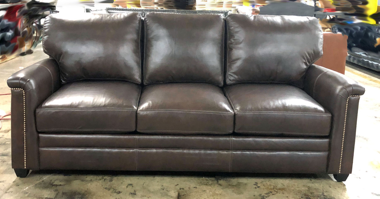 Pinella Leather Sofas ,American Heritage Custom Leather-Made in the  USA