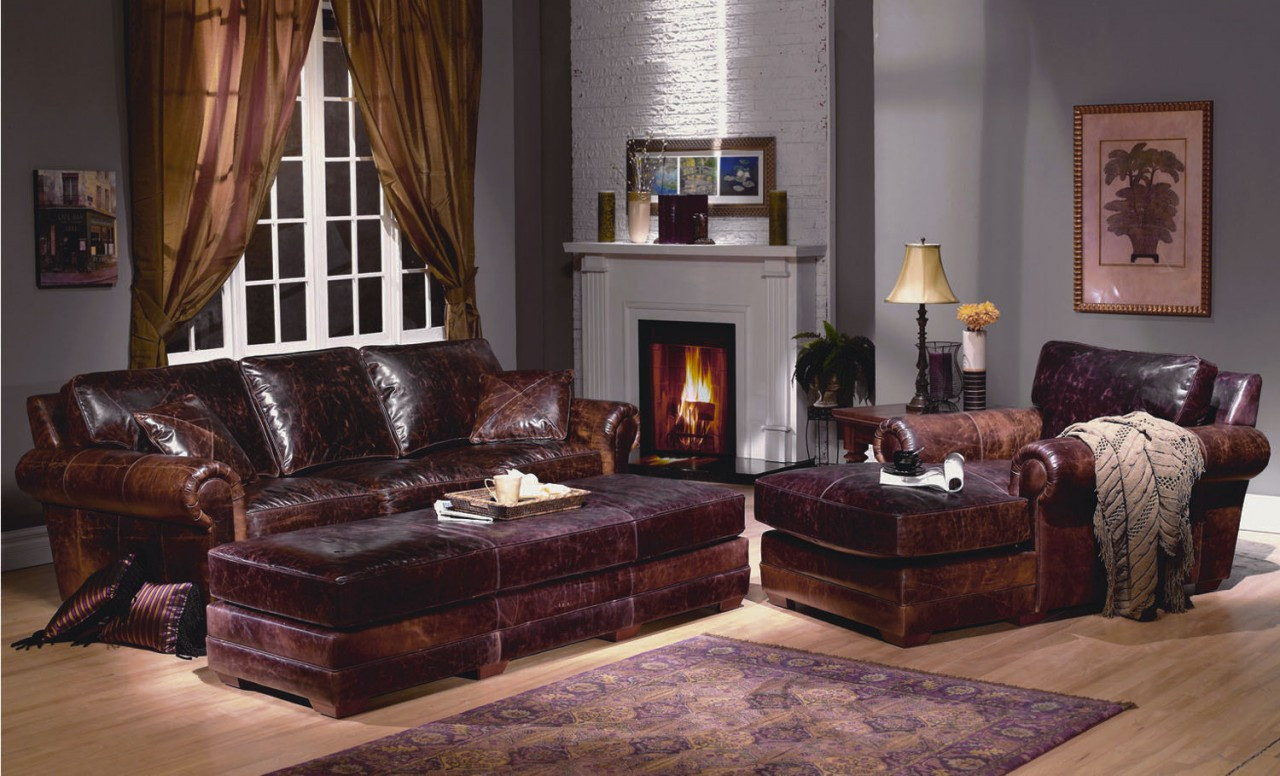 Lancaster shop leather sofa