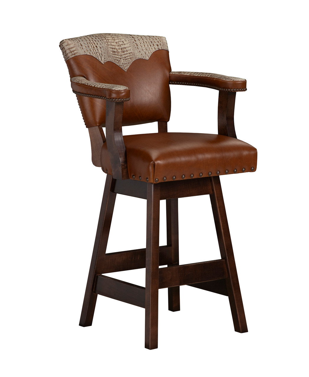 Texan Bar and Counter Stools American Heritage Custom Leather