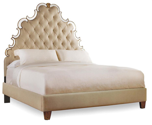 Hooker Furniture Bedroom Sanctuary Queen Tufted Bed - Bling