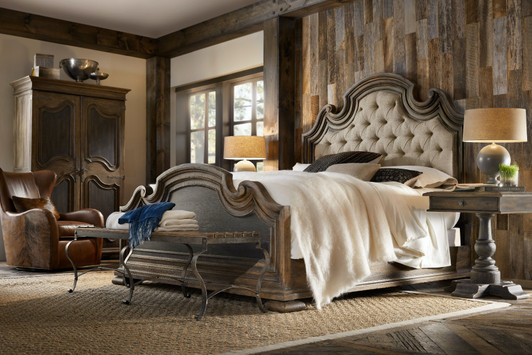 Hooker Furniture Bedroom Hill Country Fair Oaks  King Uph Bed