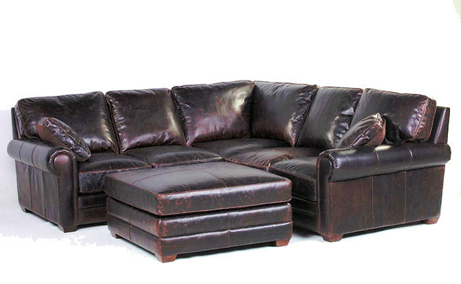 2pc Sectional Config #9-  (Ottoman extra charge/no Pillows)