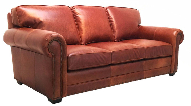 VIP【関税送料無料】希少 THEMOIRE RASPBERRY LEATHER FLATS Lassiter Petite Depth Leather Sofa Sale ,American Heritage