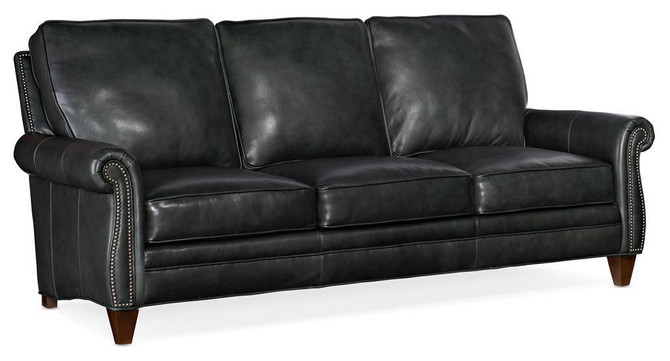 Bradington-Young 579 Reddish Loveseat Leather Special-3 Colors