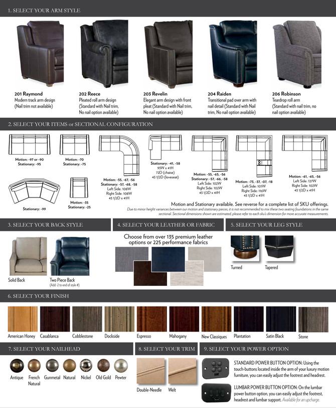 Bradington-Young Raiden 204 Power Head/Seat  Recliner