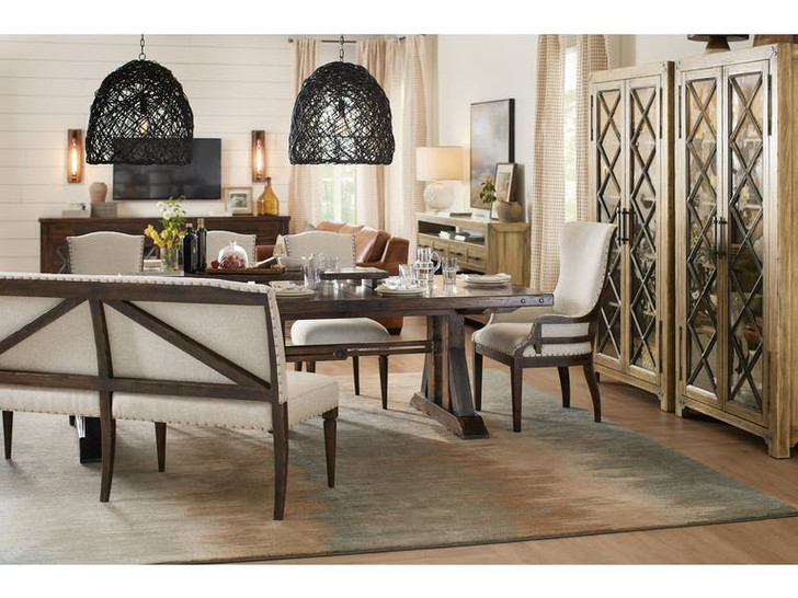 Hooker Furniture Dining Room Trestle Dining Table W/2 21 In leaves