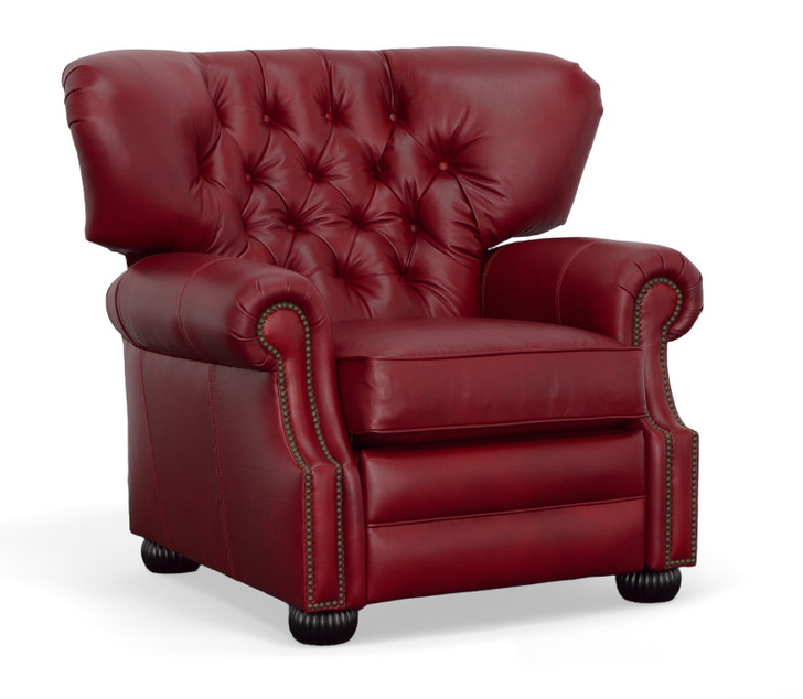 Tufted sales leather recliner