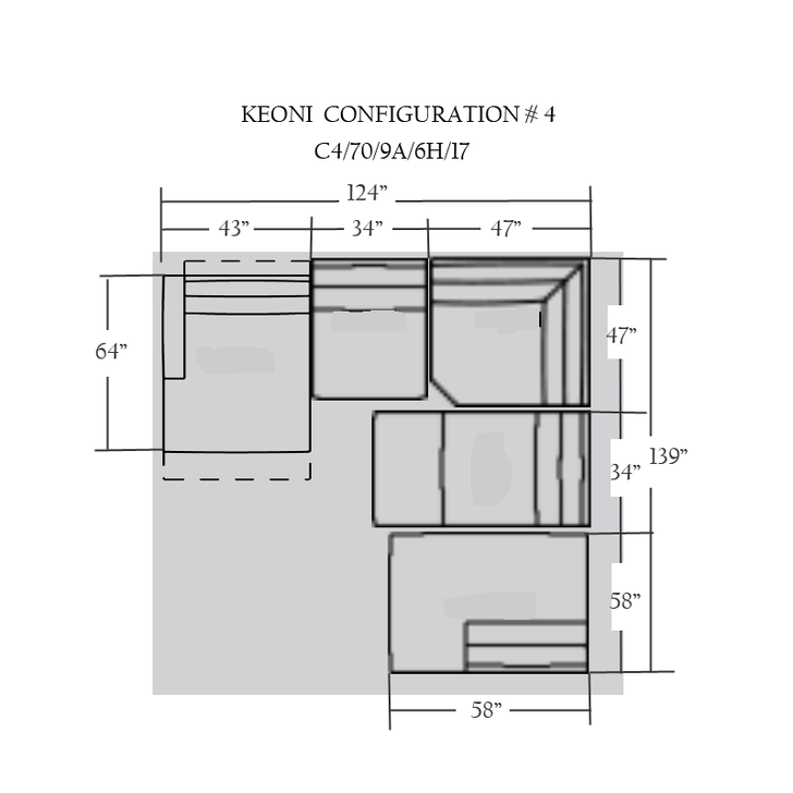 Palliser 44000 Keoni Double Power Sectional