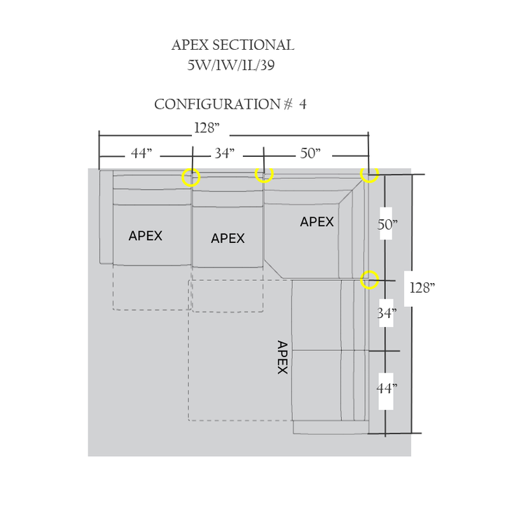 Palliser 44008 Elements Apex Double Power Sectional