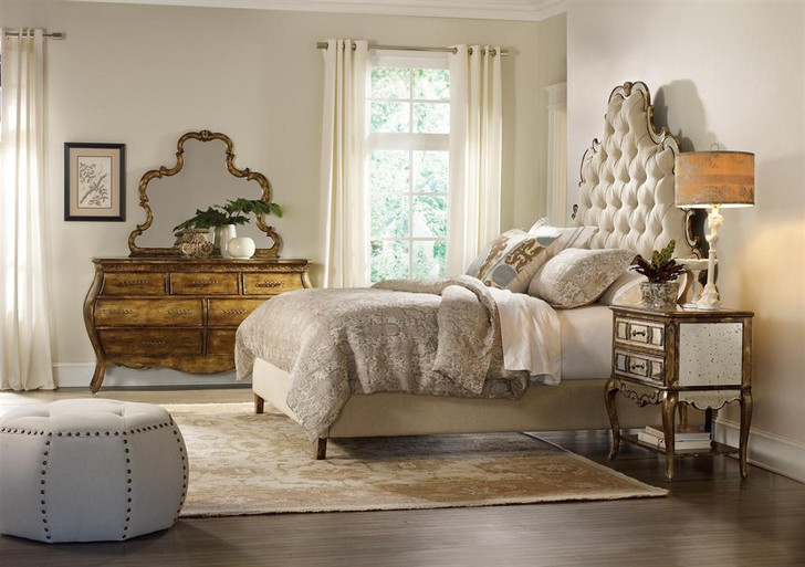 Hooker Furniture Bedroom Sanctuary Ca.King Tufted Bed - Bling