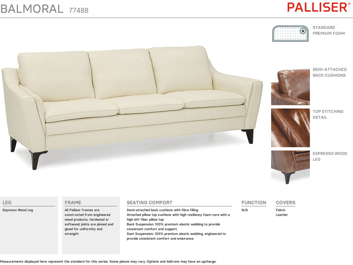 Palliser 77488-04  Balmoral Leather Ottoman
