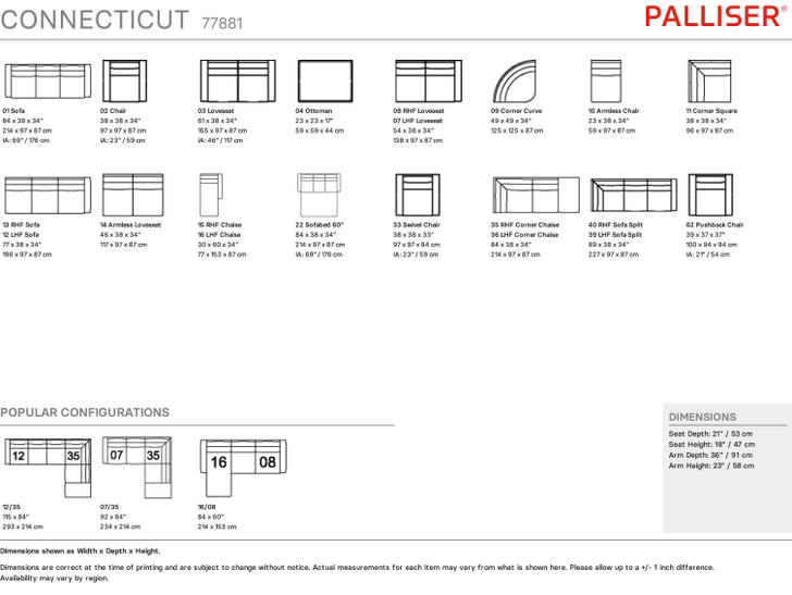 Palliser 77881 Connecticut Queen Sleeper Sofa