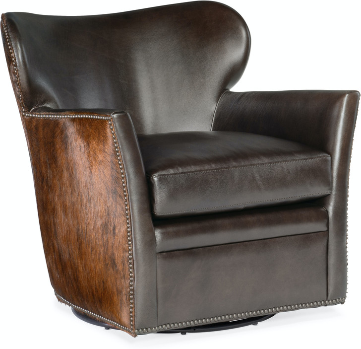 Hooker-CC469-089-SW Kato  Swivel Club Chair w/Brindle