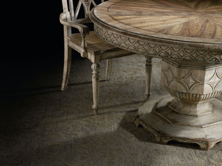 Hooker Furniture Dining Room Chatelet Round Dining Table with One 20' leaf