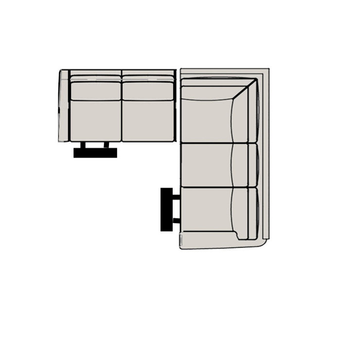  American Heritage Bennett  Power Seat/Head Zero Wall  Sectional