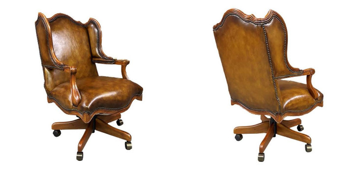 A. H. Thomasville Office Chair by Bob Timberlake-  Leather as Shown