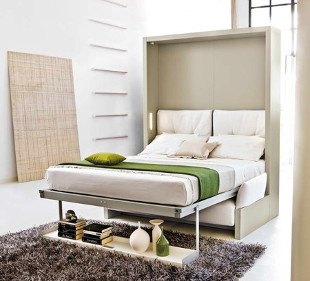 Image of a small murphy bed