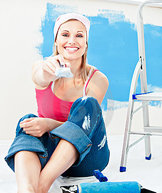 Handy Woman with Paintbrush