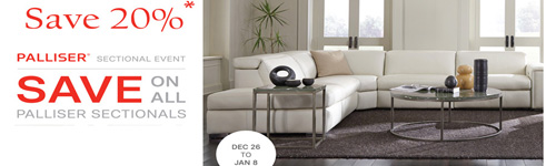Palliser Leather Sectional Event SALE