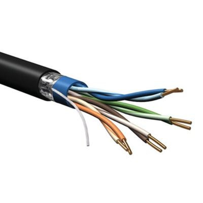 Cat5e 4 Pair, Outdoor Black Shield F/UTP CMX/UV Rated 1K/ft.