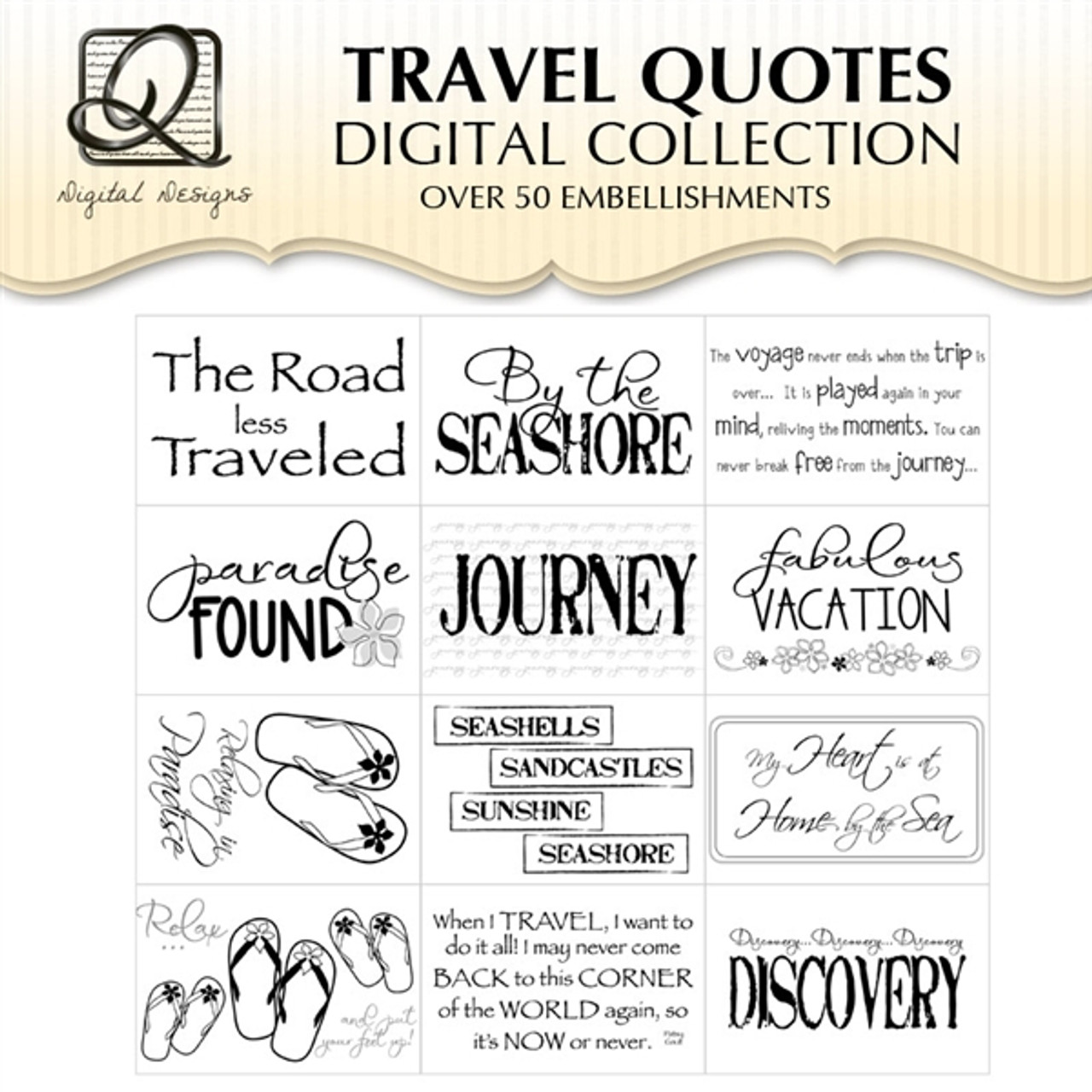 Travelers Tale 12 x 12 Quotes & Phrases - Quick Quotes Scrapbook