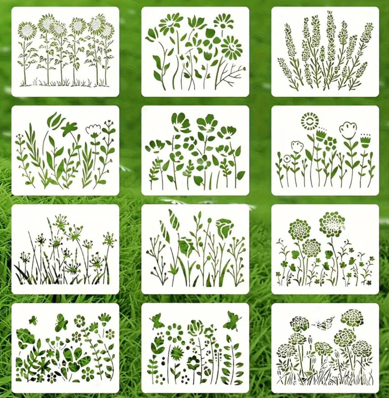 flower stencils for walls