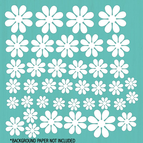 Flower 3 Cardstock Cut Out Embellishments
