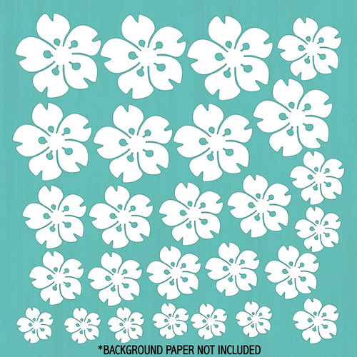 Flower 4 Cardstock Cut Out Embellishments