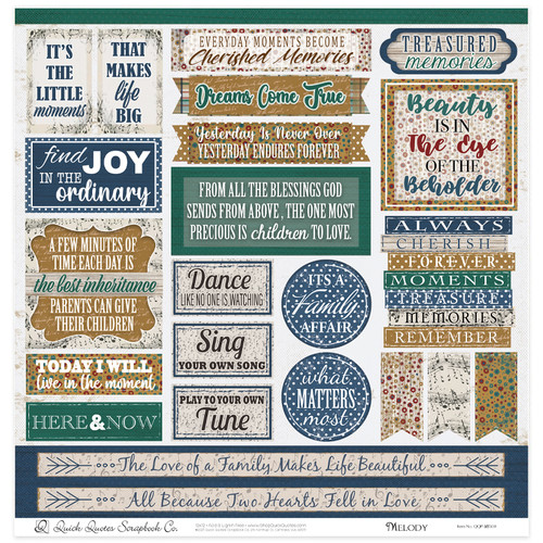 Melody 12" x 12" Quotes & Phrases Melody 12" x 12" Quotes & Phrases