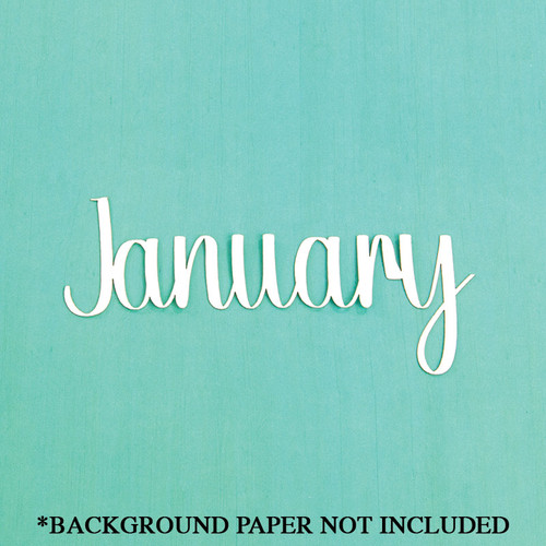 January Cardstock Cut Out Embellishment January Cardstock Cut Out Embellishment