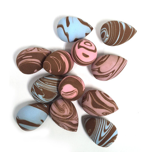 12 Mini Waterdrop Shape Daubers - Pink/Blue