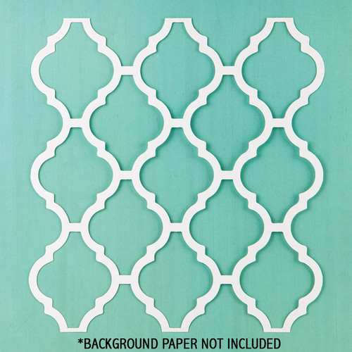 White Lattice Cardstock Cut Out Embellishment