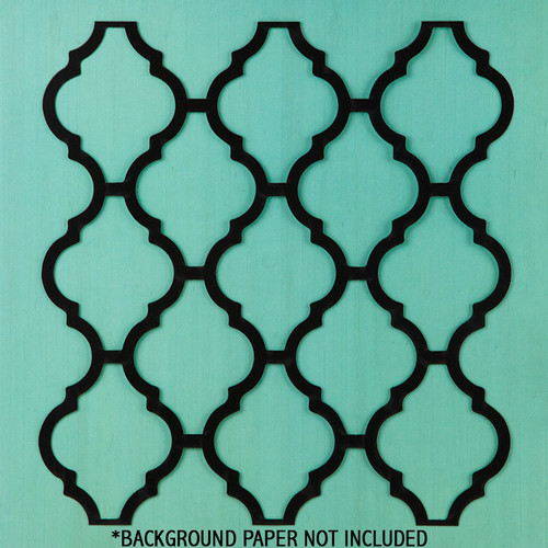 Black Lattice Cardstock Cut Out Embellishment