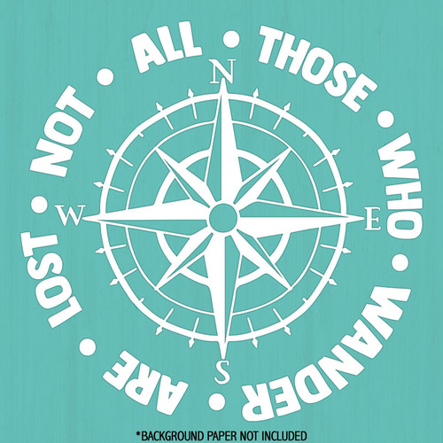 Compass Wander Cardstock Cut Out Embellishment