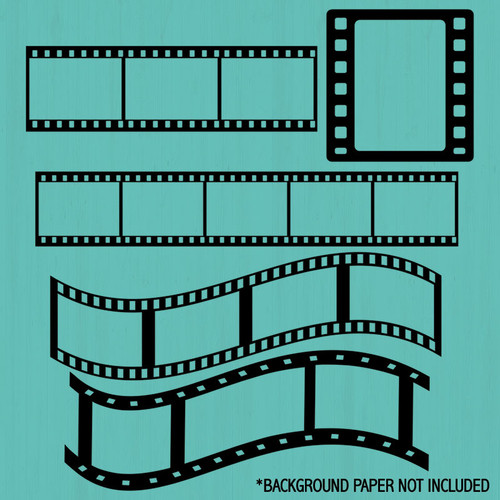 Black Film Strip Cardstock Cut Out Embellishment