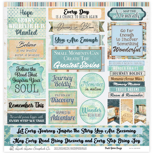Pack Your Bags 12" x 12" Quotes & Phrases