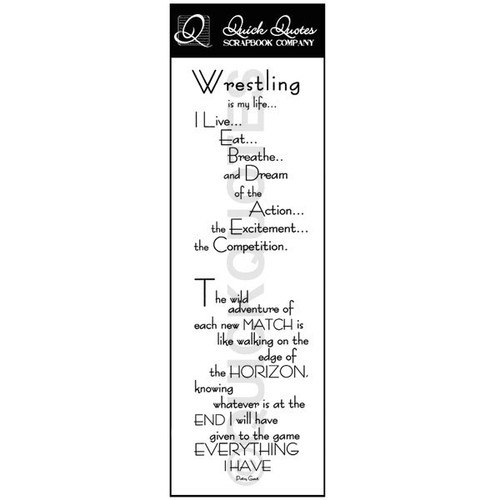 Wrestling Vellum Strip