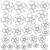 Flower 4 Cardstock Cut Out Embellishments