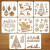 (8) 5"x5" Christmas Holiday Stencils