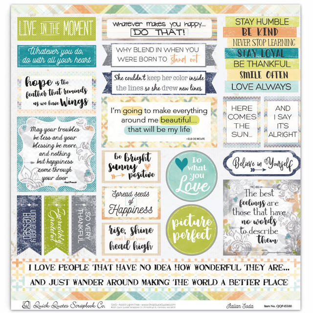 quick quotes scrapbooking kits