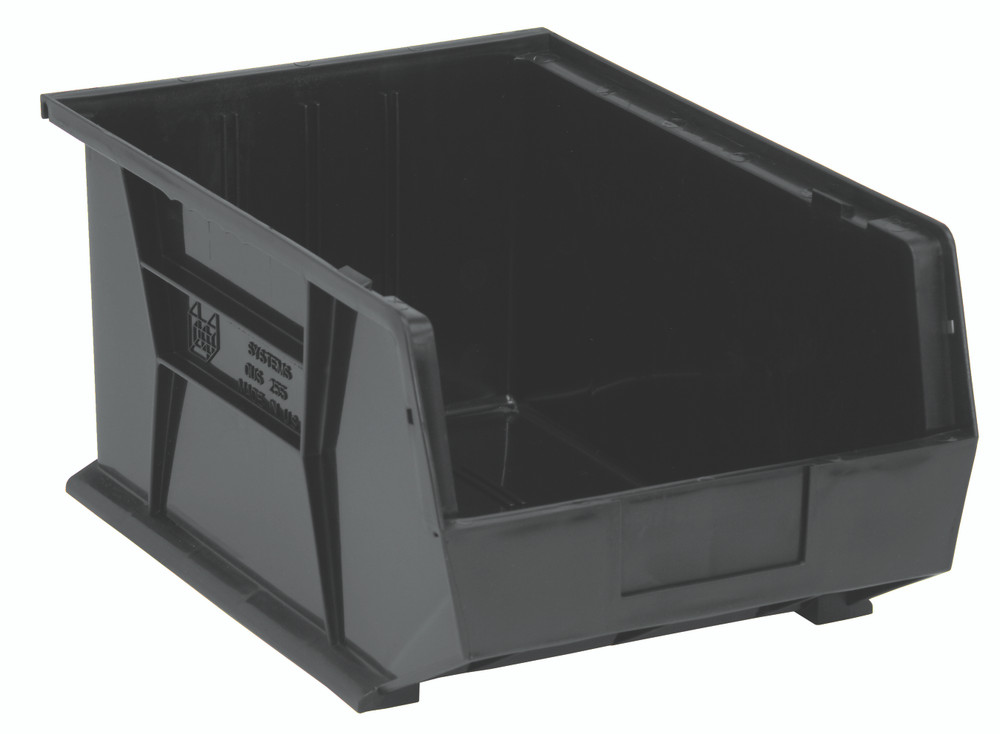 QUS255COCS Conductive ESD Stack and Hang Bin - 16" x 11" x 8" - Carton of 4 Bins