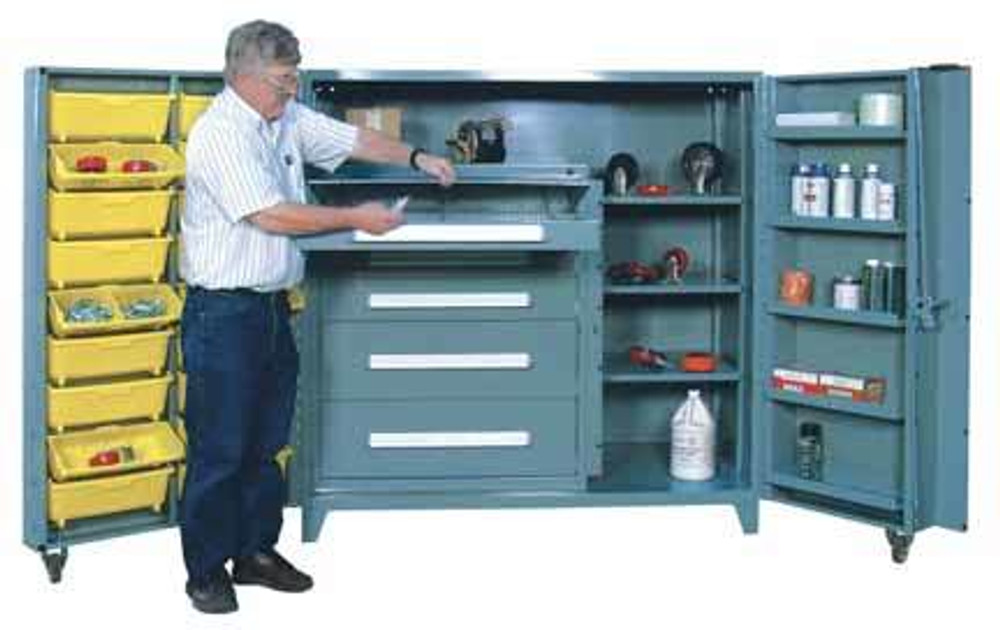 1103 Lyon All Welded Cabinet with Modular Drawers and Tilt-Bins