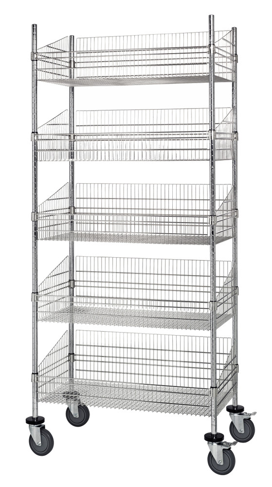 WRC74-BSK2448C-5 Mobile Post Basket Unit 24" x 48" x 80" High